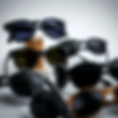 Different designs of black shades displayed creatively