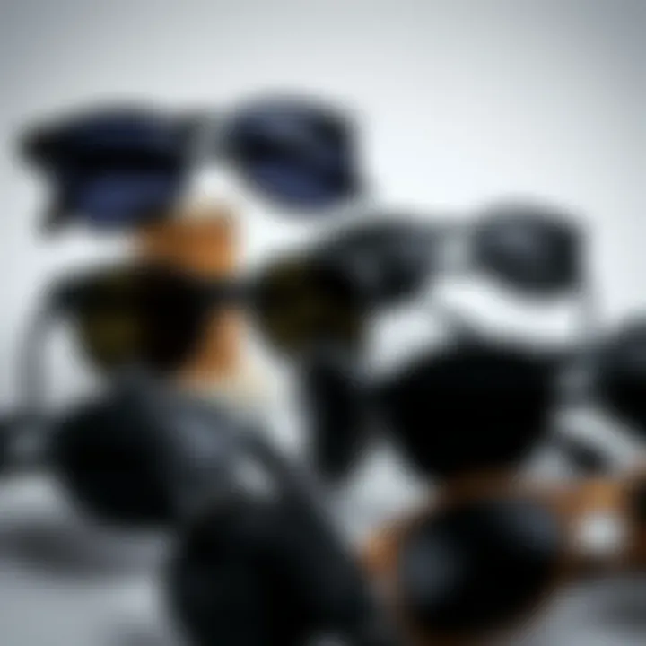 Different designs of black shades displayed creatively