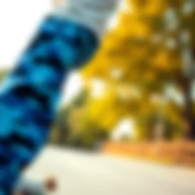 Ethical Fashion and Blue Camo Pants Ethical fashion brands promoting sustainable blue camo pants