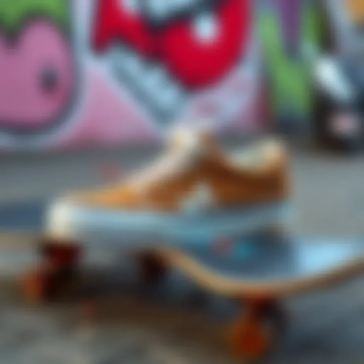 Brown Vans on a Skateboard Deck Brown Vans on a skateboard deck