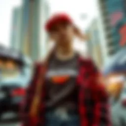 Stylish Dickies clothing showcased in a vibrant urban setting