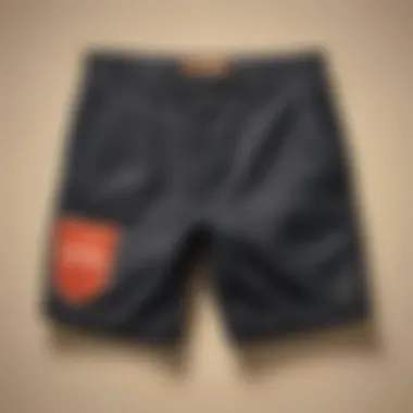 A collection of different styles of Dickies shorts laid out