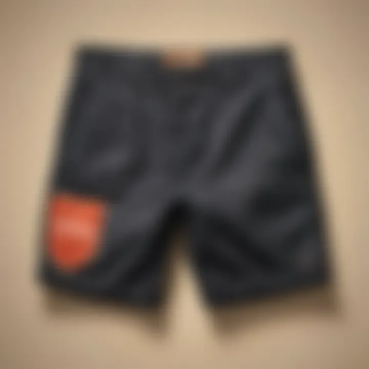 A collection of different styles of Dickies shorts laid out