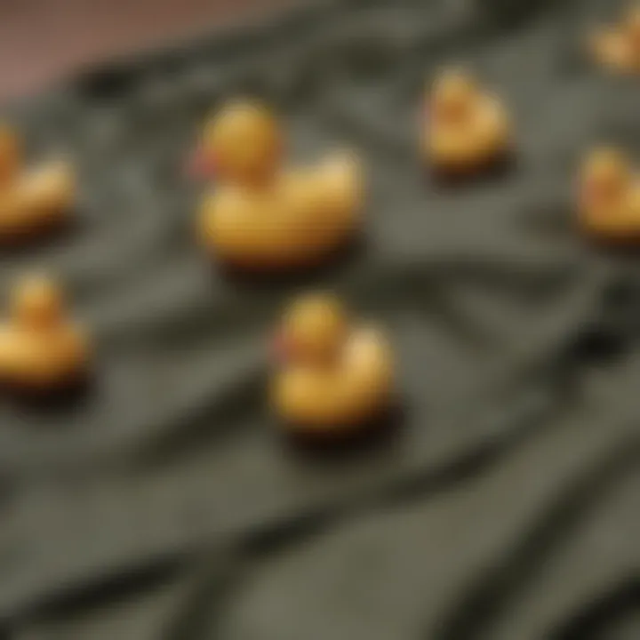 Close-up of durable fabric in duckies cargo pants