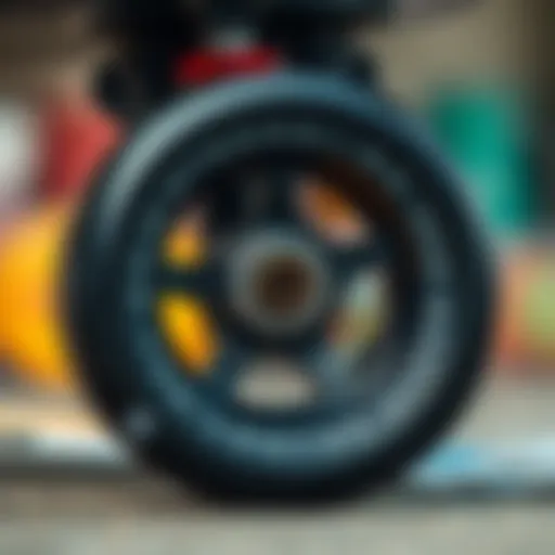 Detailed Design of 72mm Longboard Wheel Close-up view of a 72mm longboard wheel showcasing its design and materials.