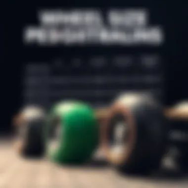 Comparison chart illustrating performance characteristics of different wheel sizes.