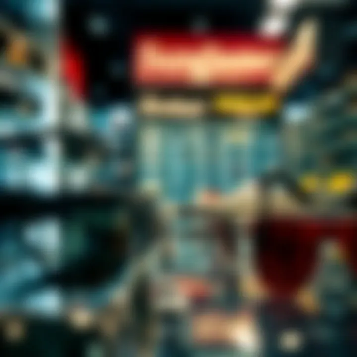 Stylish sunglasses display at a local shop