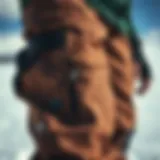 Close-up view of 686 waterproof pants showcasing innovative fabric technology