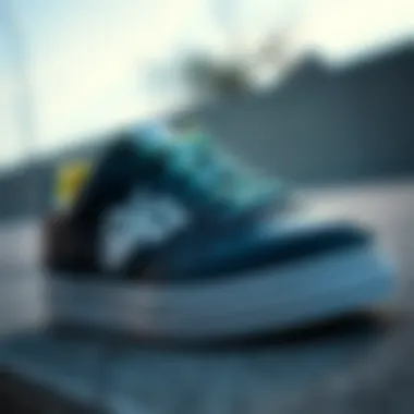 Innovative Globe Shoe Design Close-up of Globe shoe design showcasing innovation and style