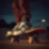 Dynamic Skateboarding Scene with Globe Shoes Dynamic skateboarding scene featuring Globe shoes in action
