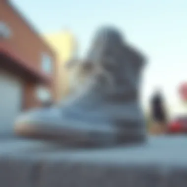 Fashionable outfit showcasing grey high top Converse