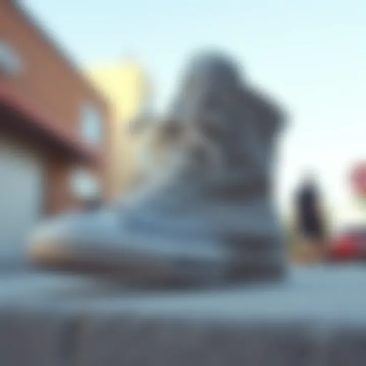 Fashionable outfit showcasing grey high top Converse