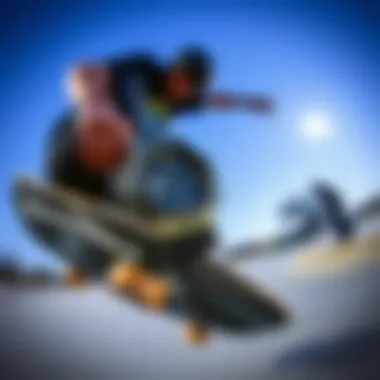 Skateboarder with G-Shock in Action Skateboarder wearing G-Shock while performing a trick