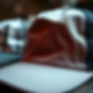 Quality Fabric of Truckers Hats Close-up of a textured fabric used in truckers hats, highlighting quality and craftsmanship.