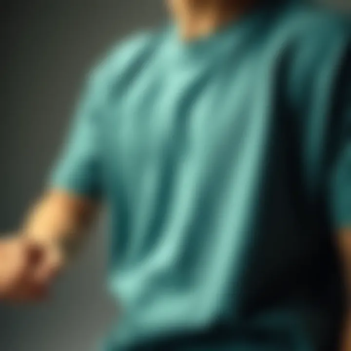 Fabric Texture of Long Tail T-Shirts Close-up of fabric texture used in long tail t-shirts