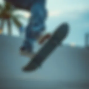 Skateboarder performing tricks while wearing Volt shoes