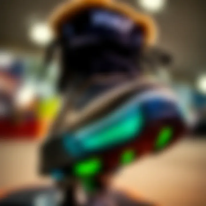 Close-up of Volt shoe technology highlighting cushioning and grip features