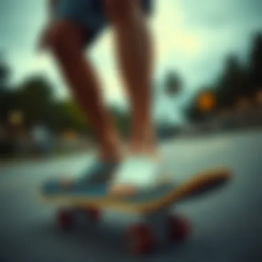 Skateboarding with Nike JDI Benassi Skateboarder wearing Nike JDI Benassi slides