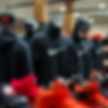 Nike Turtleneck Collection Showcase Nike long sleeve turtleneck collection displayed in a store