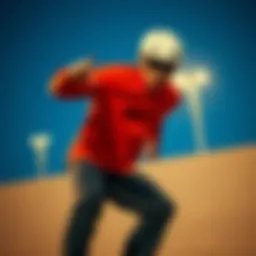 Stylish Nike long sleeve turtleneck on a skateboarder