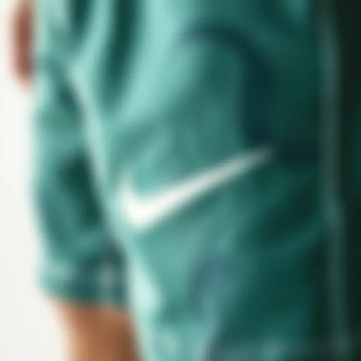 Fabric Texture of Nike Lounge Shorts Close-up of Nike lounge shorts' fabric texture