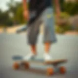 Stylish Nike lounge shorts displayed on a skateboard