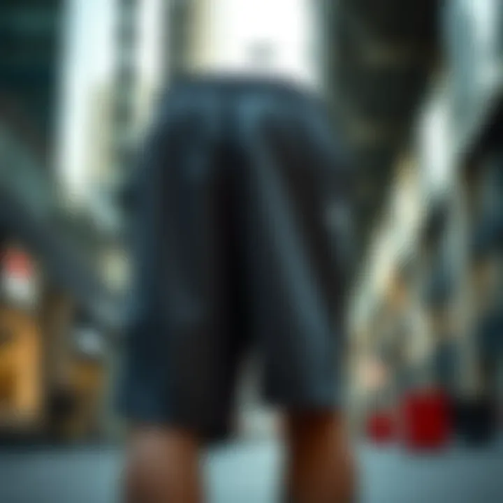 Nike Lounge Shorts in Urban Environment Nike lounge shorts showcased in a modern urban setting