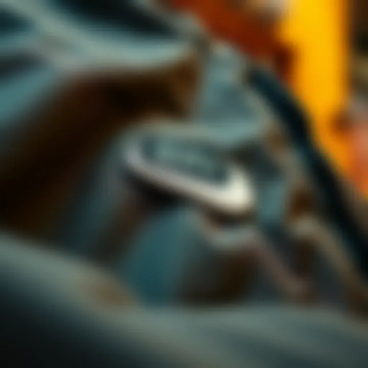 Detailed view of materials used in Nike windbreakers