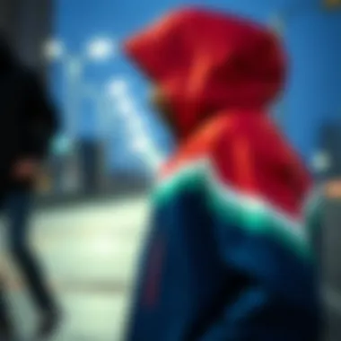 Nike windbreaker showcasing sleek design and vibrant colors