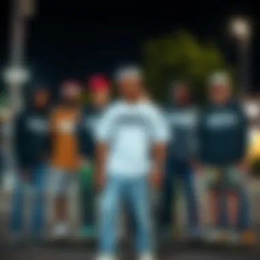 A group of skateboarders wearing OFWGKTA clothing, embodying community spirit.