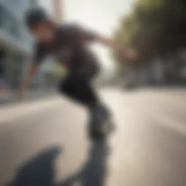 In Action: Powerslide Zoom Skates Performance Dynamic shot of a skater utilizing Powerslide Zoom skates in action