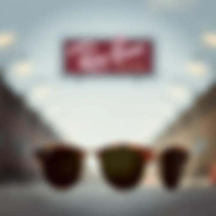 Elegant Ray-Ban Clubmaster sunglasses showcasing tortoise shell design