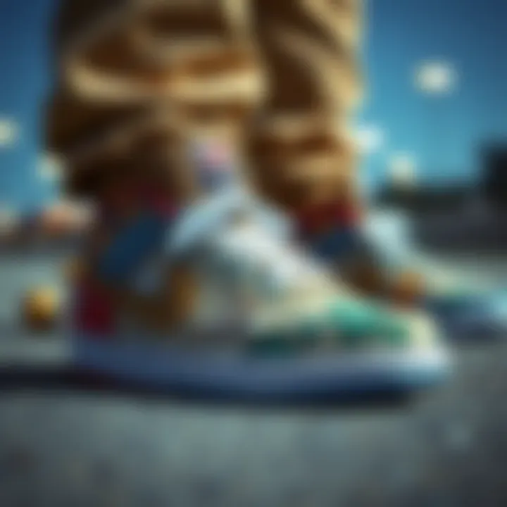 Collaboration artwork featuring RDBLA shoes and renowned artists