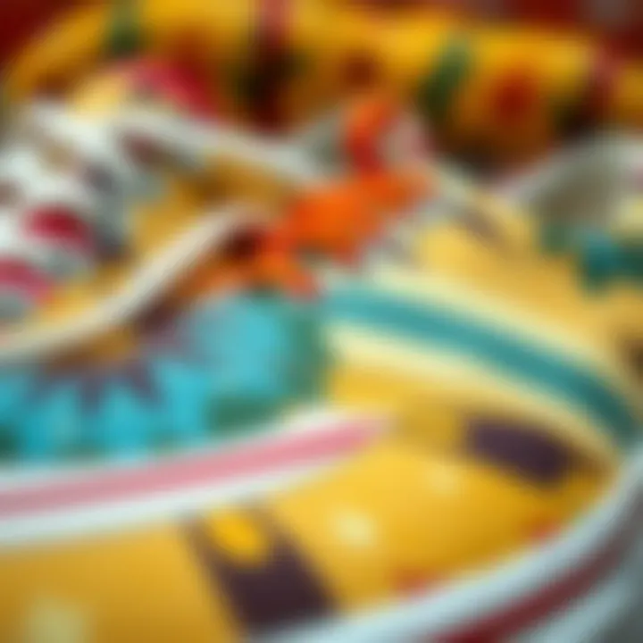 Close-up of retro Vans design details