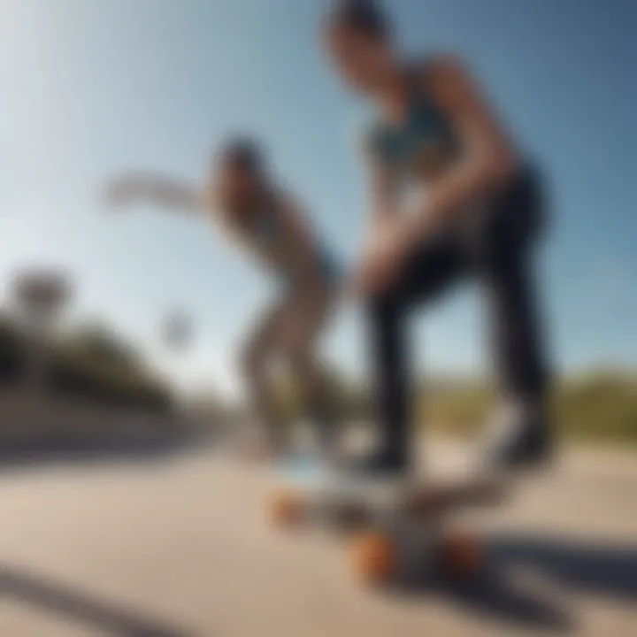 Vibrant friends tank tops displayed on a skateboard