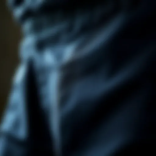 Fabric Texture of Rothco Black Pants Close-up of Rothco black pants showcasing the fabric texture