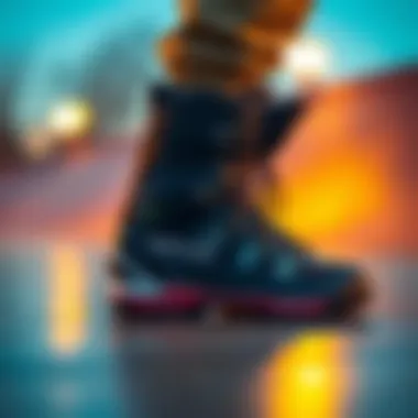 Innovative Materials in Salomon Skate Boots Sleek Salomon skate boot design showcasing innovative materials