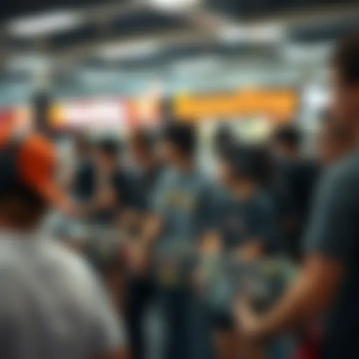 Community Engagement in Skate 3 A group of gamers engaging with Skate 3 in a lively environment.