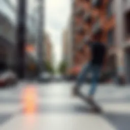 An overview of skate anytime tiles in an urban setting