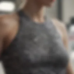 A close-up of the adidas racerback dress showcasing its unique fabric texture