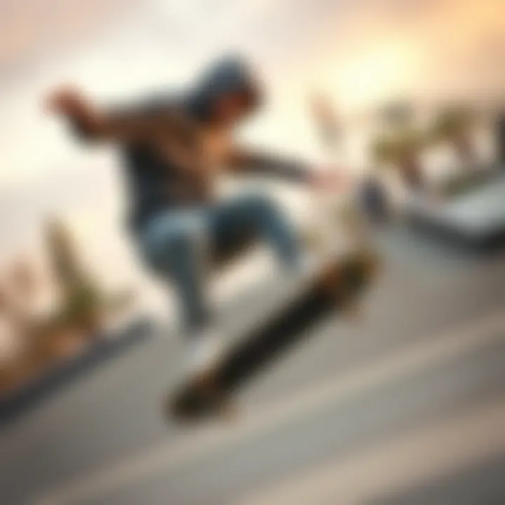 Skateboarding in Style with Grey Hoodies A skateboarder wearing a grey hoodie performing a trick