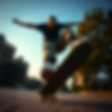 Skateboarder wearing Vans Kyle Walker Pro in action