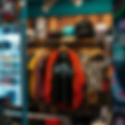 A vibrant indie clothing boutique showcasing unique garments on display