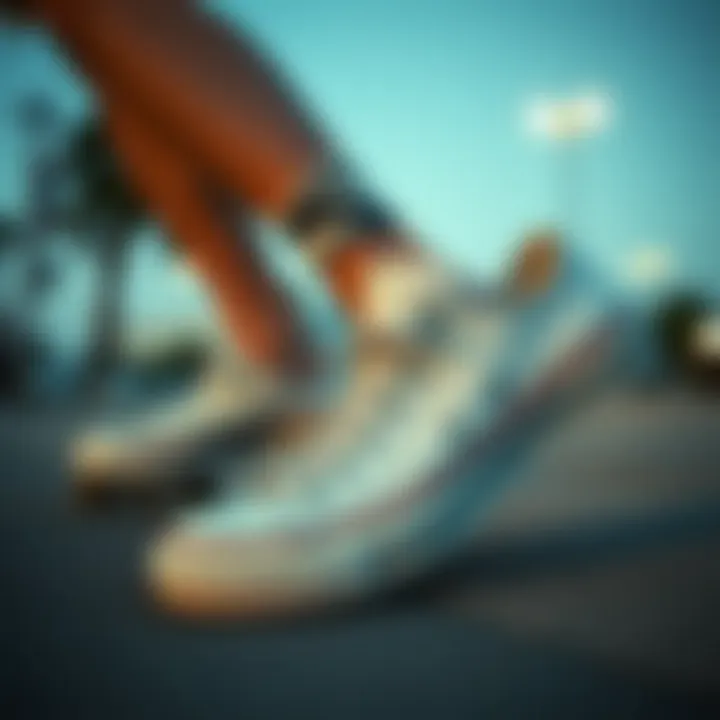 Modern skateboarding scene featuring Converse Low Star shoes