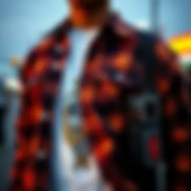 Streetwear fashion collage featuring Vans flannel