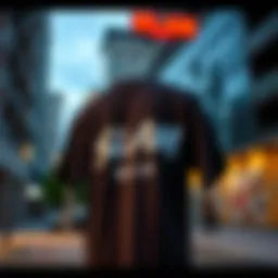 Slam Magazine tee displayed prominently in urban skate environment