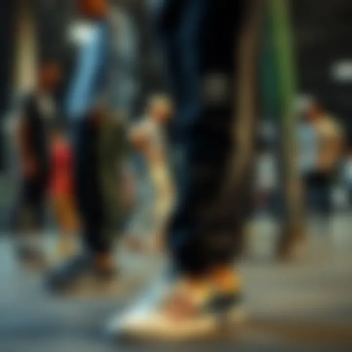 Comparative display of Adidas joggers with competitor brands