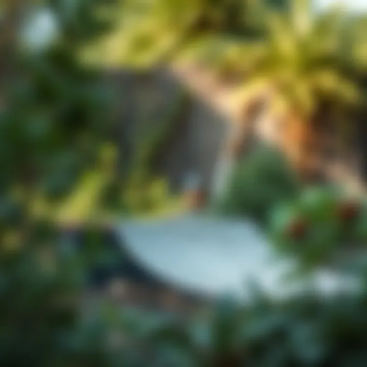 Backyard Mini Ramp in Nature Backyard mini ramp surrounded by greenery