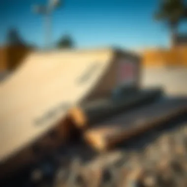 Mini Ramp Construction Materials Close-up of mini ramp construction materials