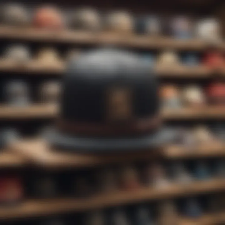 Display of various styles of Goorin Bros hats including the Snake Hat